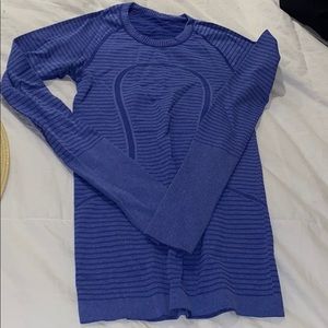 Lululemon long sleeve blue athletic shirt